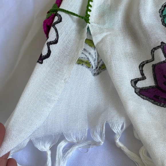 Hand Crafted Boho Festival Floral and Crochet Tassel Swimsuit Cover - Picture 11 of 12